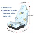 thumbnail image 3 of Balery Cartoon Turtle Funda de Asiento para Auto con Diseño - Cubierta Frontal Suave y Transpirable con Protector Antideslizante- 1 Unidad, 3 of 5