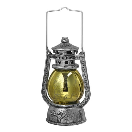 

1pc Halloween Party Scene Layout Portable Retro Electroplating Revolving Lantern