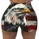 thumbnail image 2 of Fotbe Retro American Eagle A Shorts Sin Costuras – Shorts Deportivos de Cintura Alta para Mujer, Elásticos para Gimnasio, Yoga, Running o Ciclismo-X-Large, 2 of 8