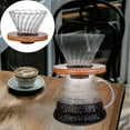 thumbnail image 1 of VONKY Modern Clear Glass Coffee Dripper Drop Over Funnel for Smooth Coffee Extraction Small Medium 1Set, 1 of 5