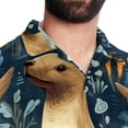 thumbnail image 5 of Platypus Men's Short Sleeve Poplin Shirt, Casual Printed Button Down Top for Summer Beach, Spread Collar Unisex Beach Shirt, 5 of 6
