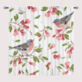 thumbnail image 2 of Cute Birds Blackout Curtains Set Watercolor Birds Branch Botanical Lovely Birds Rod Pocket Window Curtain for Bedroom or Living Room W42 x L45 Inch, 2 of 5