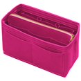 thumbnail image 1 of DailyPlus Purse Organizer Insert with Zipper Felt Bag Organizer Handbag Organizer Insert Bag in Bag Organizer with Key Chain for Tote Purse Bag Rose Large, 1 of 1