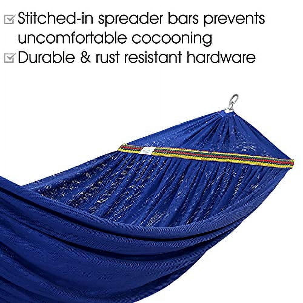 Tranquillo Portable Polyester Hammock Net – Carry Bag Included,  Blue