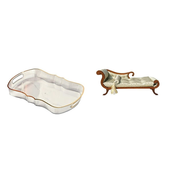 Bandeja de almacenamiento,Bandeja rectangular para servir frutas y postres de cocina,Sofá en miniatura para muñecas,Muebles de casa de muñecas a escala 1/12,modelo de sofá de