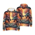 thumbnail image 4 of Zufioo Colorful Wave Dragon Head Design Fleece Comfortable Hoodie for Mens,Sweatshirt for Men,Pullover Hooded Sweatshirt for Men -Small, 4 of 5