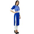 thumbnail image 5 of Bimba Womens Rayon Straight Kurti Designer Kurta With Lace Ethnic Clothing, 5 of 7