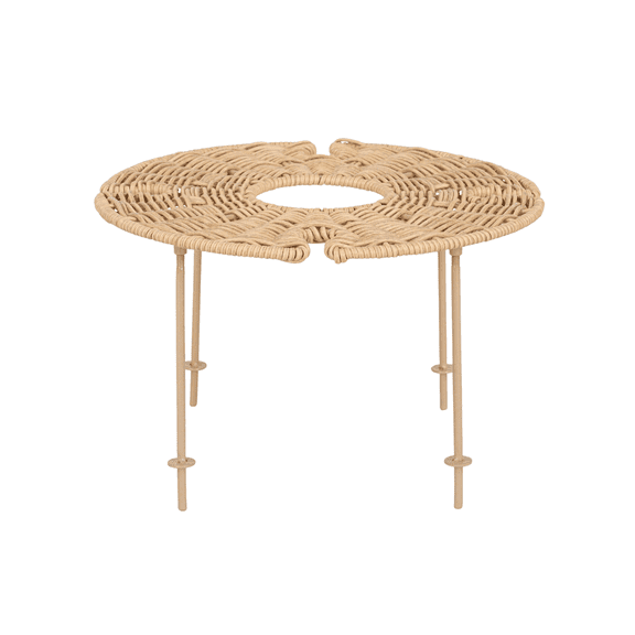 Better Homes & Gardens Rattan Tray with Legs & Wine Holders