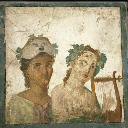Naples, Naples National Archeological Museum, from Pompeii, Fresco Print Wall Art By Samuel
