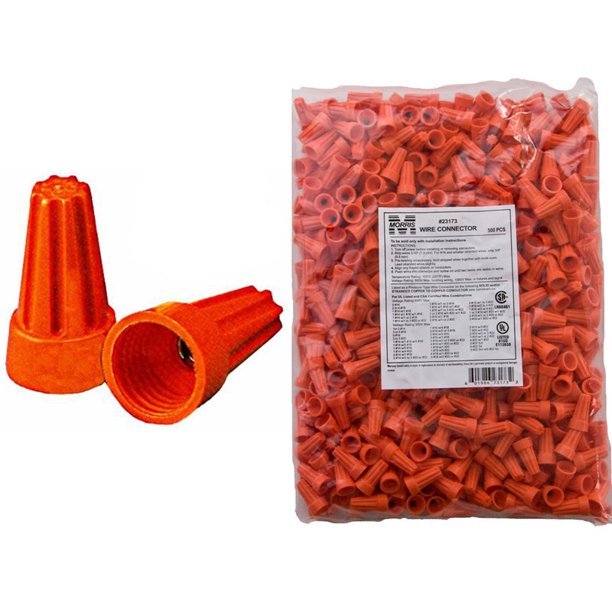ScrewOn Wire Connectors P3 Orange Bagged 500 Bulk Pack