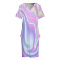 thumbnail image 3 of Vestido de noche con diseño holográfico para mujer traje holgado con 17 bolsillos para festival verano, 3 of 6
