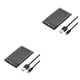 thumbnail image 4 of Injueey Carcasa HDD transparente SSD, carcasa externa para disco duro móvil de estado sólido, adaptador de 2,5 pulgadas, dispositivo móvil Type2 NO2, 4 of 6