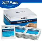 MEDca Alcohol Prep Pads, Sterile, Medium, 2-Ply PACK OF 200