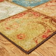 thumbnail image 5 of Mohawk Home Free Flow Artifact Panel Multi Transitional Patchwork Printed Runner, 1'8"x6', Orange & Teal, 5 of 10