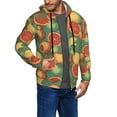 thumbnail image 3 of Zip Up Hoodies for Men - Cute Cerulean Orange Long Sleeve Comfrt Men'S Fashion Hoodies & Sweatshirts, Jackets for Men Hoodies Pullover Clothing Clothes with Pouch, 3 of 5