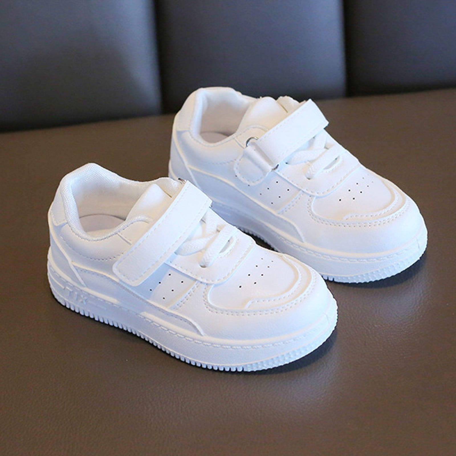 Linfrsh Kids Running Shoes Kid Sneakers Boys Sneakers Kids Running Lightweight Breathable Sport Shoes White,32