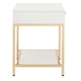 thumbnail image 5 of OSP Home Furnishings Alios End Table with White Gloss Finish and Gold Chrome Plated Base, 5 of 6