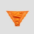 thumbnail image 2 of felwors Lace Underwear For Women Sexy Mid Waist Pure Cotton Crotch Breathable Women's Triangle Pants(Orange, L), 2 of 3