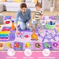 thumbnail image 4 of TWINNIS Kids Play Rug Animal Carpet ABC Educational Rug Mat Kids Area Rug for Playroom,Bedroom,Nursery Room,5'X7',Purple, 4 of 7