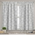 thumbnail image 2 of Ambesonne Christmas Valance & Curtain, Snow, 55"x45", Grey White, 2 of 7