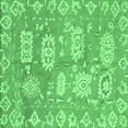 thumbnail image 1 of Ahgly Company Indoor Square Abstract Emerald Green Modern Area Rugs, 4' Square, 1 of 4