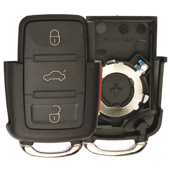 KeylessOption Keyless Entry Remote Key Fob Shell Case Replacement HLO1J0959753AM for VW Volkswagen Golf Jetta Passat Beetle