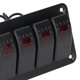 thumbnail image 2 of 8 Position Rocker Switch Panel, LED Backlit, On/Off Switch, Waterproof, Overload Protection, Pre-Wired, for Car, RV, Bus, Boat, Red, 2 of 2