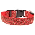 thumbnail image 2 of 2 Colliers Lumineux pour Chiens LED Léopard flash Colliers pour Chiots Éclairage de Sécurité de Nuit Collier Réglable (M, Rouge) I01, 2 of 5