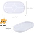 thumbnail image 2 of Jinyi Resin Mold, Oval Diy Epoxy Mould, For Plate, Dish , Tray (2pcs), 2 of 5