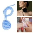 thumbnail image 3 of Unique Bargains 1 Pc Adjustable Choker Necklace Rose Delicate Floral Wristband for Women Blue, 3 of 6