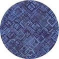 thumbnail image 1 of Ahgly Company Machine Washable Indoor Round Transitional Blue Area Rugs, 6' Round, 1 of 7