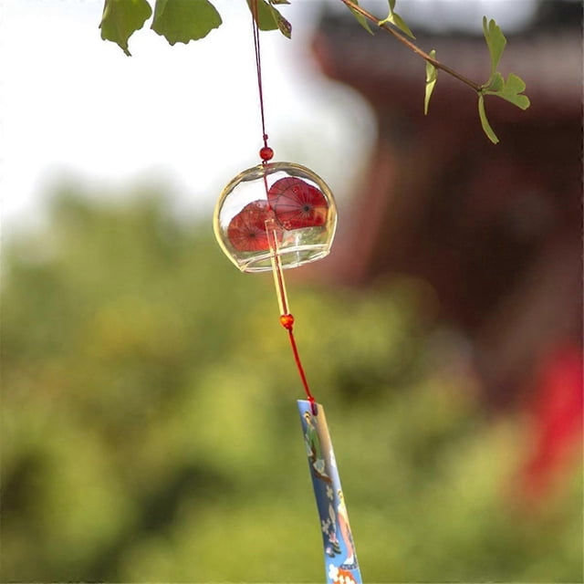 Glass Japanese Wind Chimes Room Decoration Home Doorbell Wall Hangings Outdoor Decoration Deer