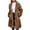 Brown, variant on IROINNID Faux Fur Coat for Women Ladies Warm Faux-fur Long Thermal Coat Winter Front Open Long Sleeve Oversize Outerwear,Gray