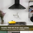 thumbnail image 3 of Wowow Wall Mounted Pot Filler with 2-Handles Double Joint Swing Arm in Polished Nickel, 3 of 5