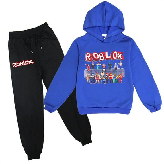 Teen Sweatsuits Roblox Pullover Long Sleeve Tops and Sweatpants Set-2pcs Casual Sweatshirt Hooded Outfits for Fall