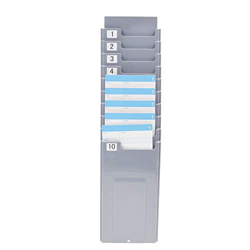 NADAMOO Time Cards Rack Retractable Time Card Holder with 10Pocket