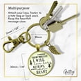 thumbnail image 5 of Father of The Bride Gift Gutsy Goodness Bronze Keychain Whole Life Love Her Promise From Groom Wedding Ring, 5 of 8