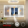 thumbnail image 6 of Keonjinn LED Bathroom Mirror, 60 x 36 inch Rectangle LED Vanity Mirror with Lights, Modern Wall Mounted Anti-Fog Dimmable Large Lighted Makeup Mirror(Horizontal/Vertical), 6 of 9