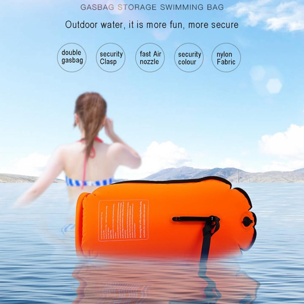 Quality Kayak Canoe Inflatable Paddle Bag Double Airbag Self-Rescue Float Bag 