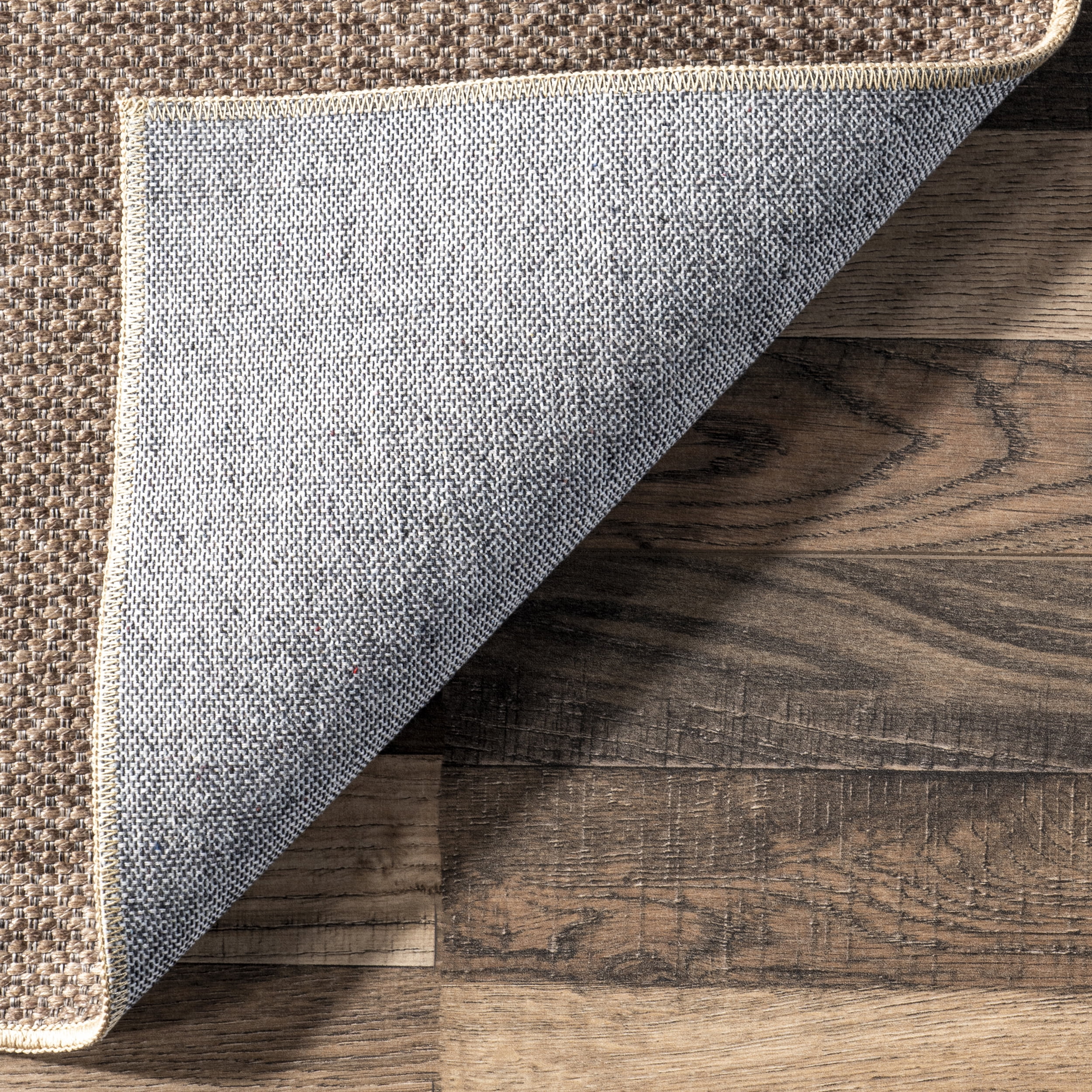 nuLOOM Lorna Faded Easy-Jute Machibne Washable Area Rug, 4' x 6', Natural