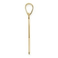 thumbnail image 2 of 14k Or Jaune Grand Ruban de Sensibilisation Rose Collier Pendentif Awarenes, 2 of 8