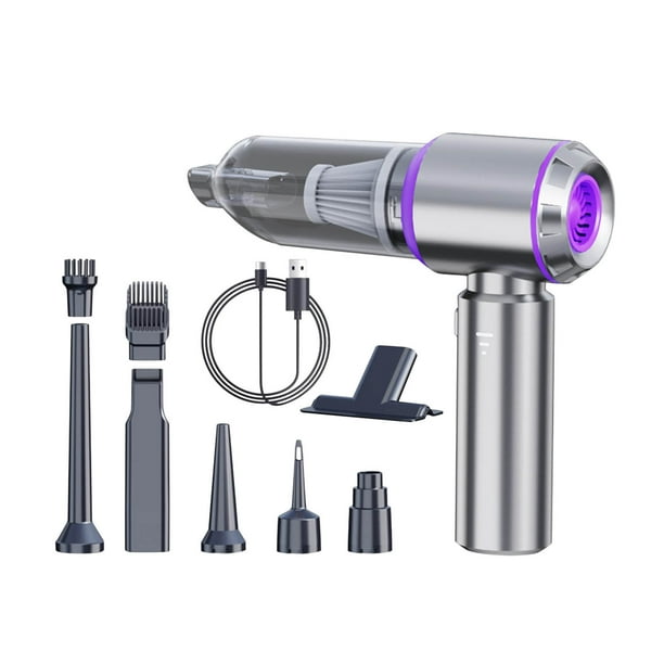 Aspiradoras para el hogar, aspiradora de mano para coche, aspiradora de mano sin escobillas, alta potencia, súper fuerte, tres velocidades, pantalla de potencia ajustable, succión de soplado, para uso