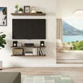 thumbnail image 1 of Set of 3 Modern and Contemporary Antigue walnut Floating Shelf-47.24 *9.25 *1.5 inches, 1 of 6