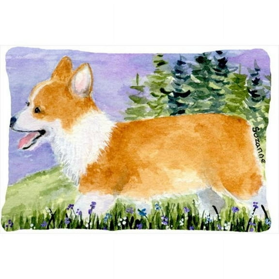 Corgi Indoor & Outdoor Decorative Fabric Pillow - 12 x 16 in.