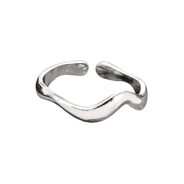 Thumb Ring Irregular Line Shape Adjustable Opening Design Finger Ring Stainless Steel Finger Band Versatile Jewelry Gift