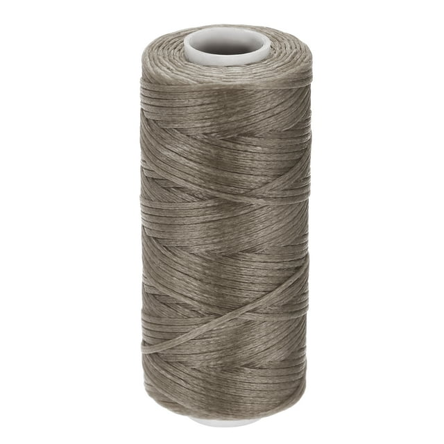 Unique Bargains Light Coffee Polyester Waxed Leather Sewing Thread, 55 Yards