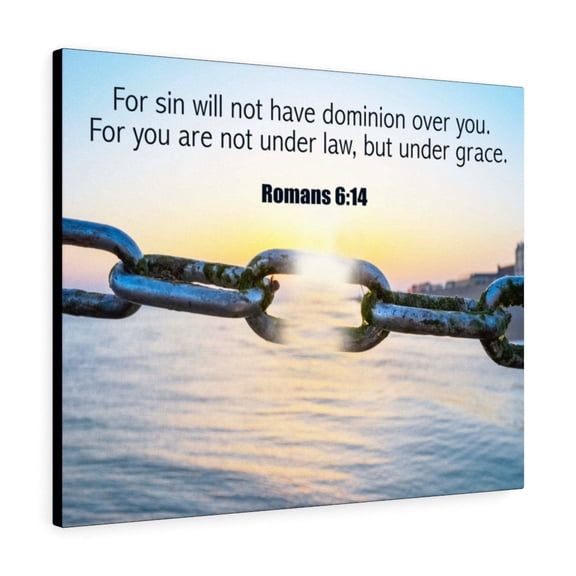 Scripture Walls  Trust Under Grace Romans 6:14 Bible Verse Canvas Christian Wall Art Ready to Hang Unframed