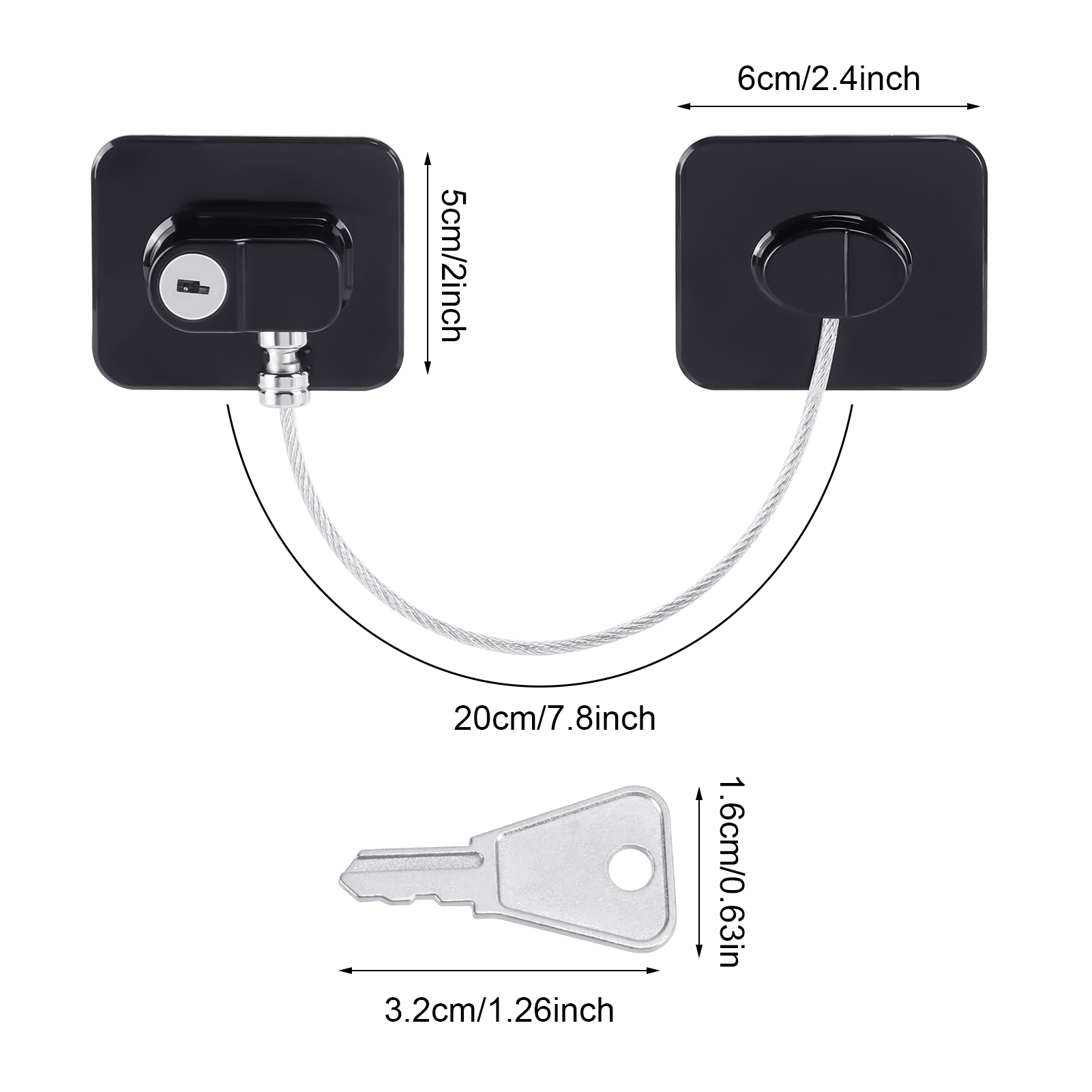 Topekada Refrigerator Door Lock, 5-Pack with Keys photo 2