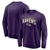 Men's Fanatics Branded Purple Baltimore Ravens Game Time Arch Pullover Sweatshirt