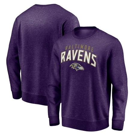Men's Fanatics Branded Purple Baltimore Ravens Game Time Arch Pullover Sweatshirt